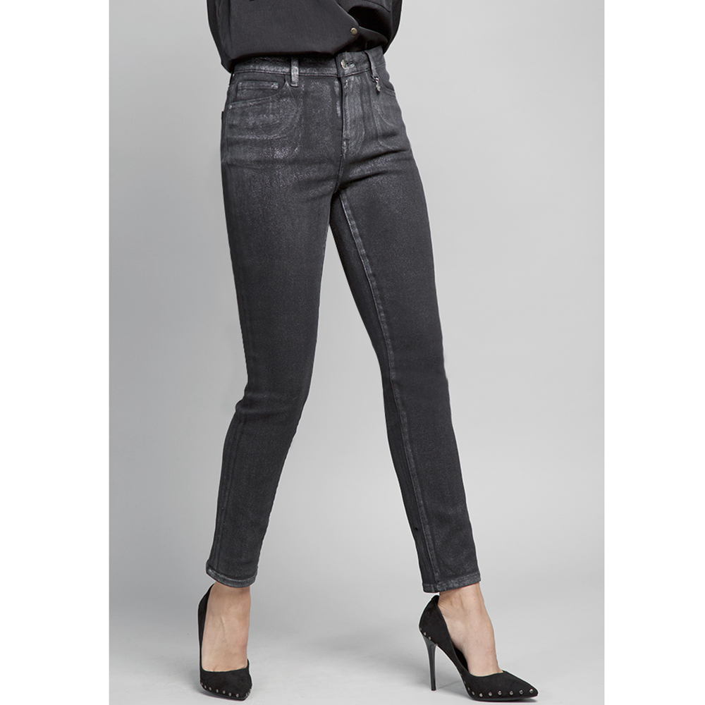 Ripley - JEANS MUJER ENGOMADO FOLIA NEGRO ROCK LIOLA