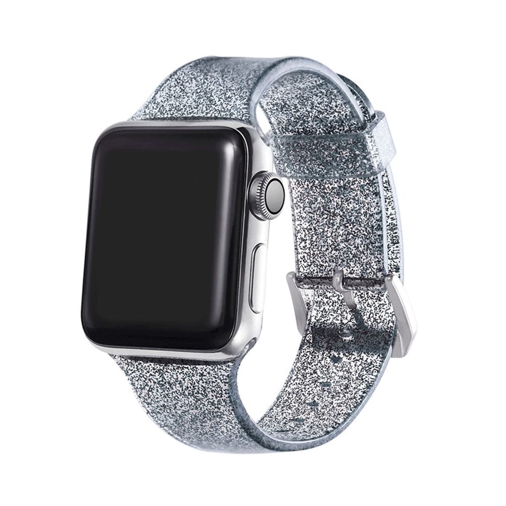 Ripley - CORREA COMPATIBLE CON APPLE WATCH SILICONA PLATA 38/40MM