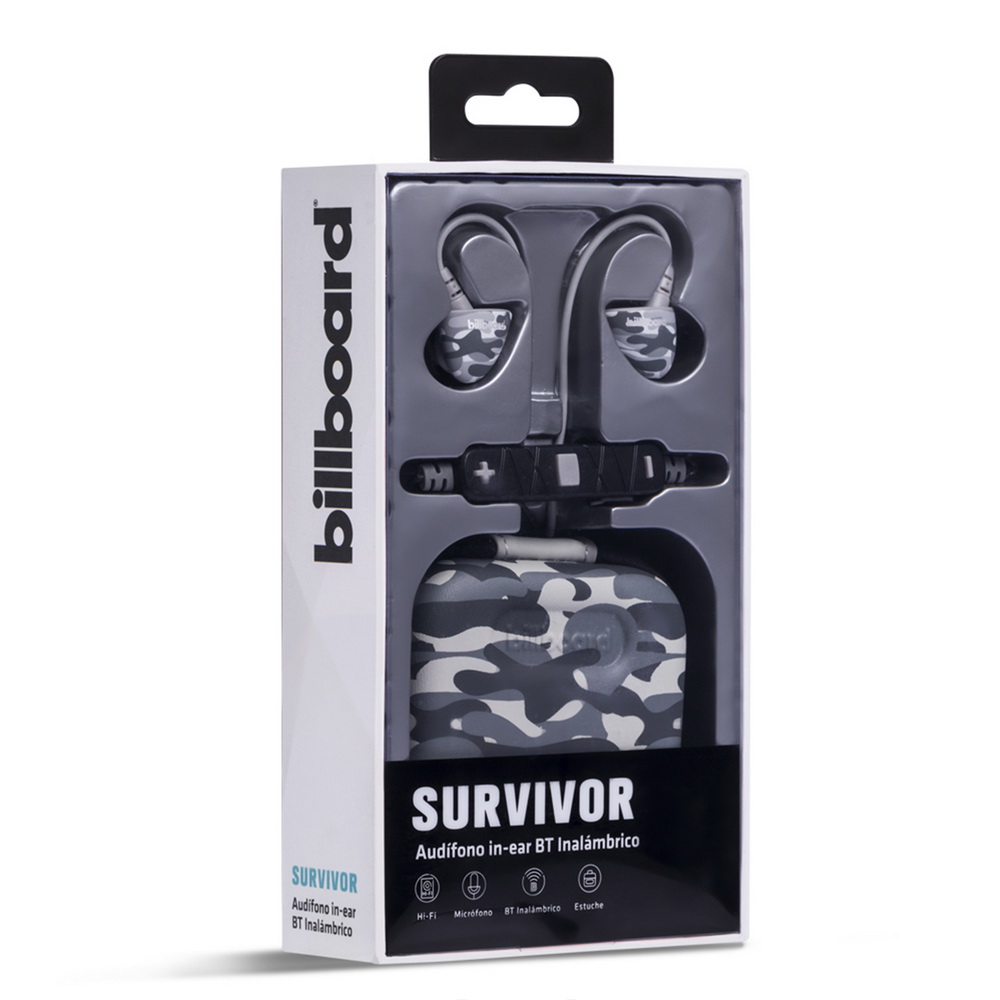 Ripley - AUDIFONO BLUETOOTH BILLBOARD IN EAR SURVIVOR NEGRO