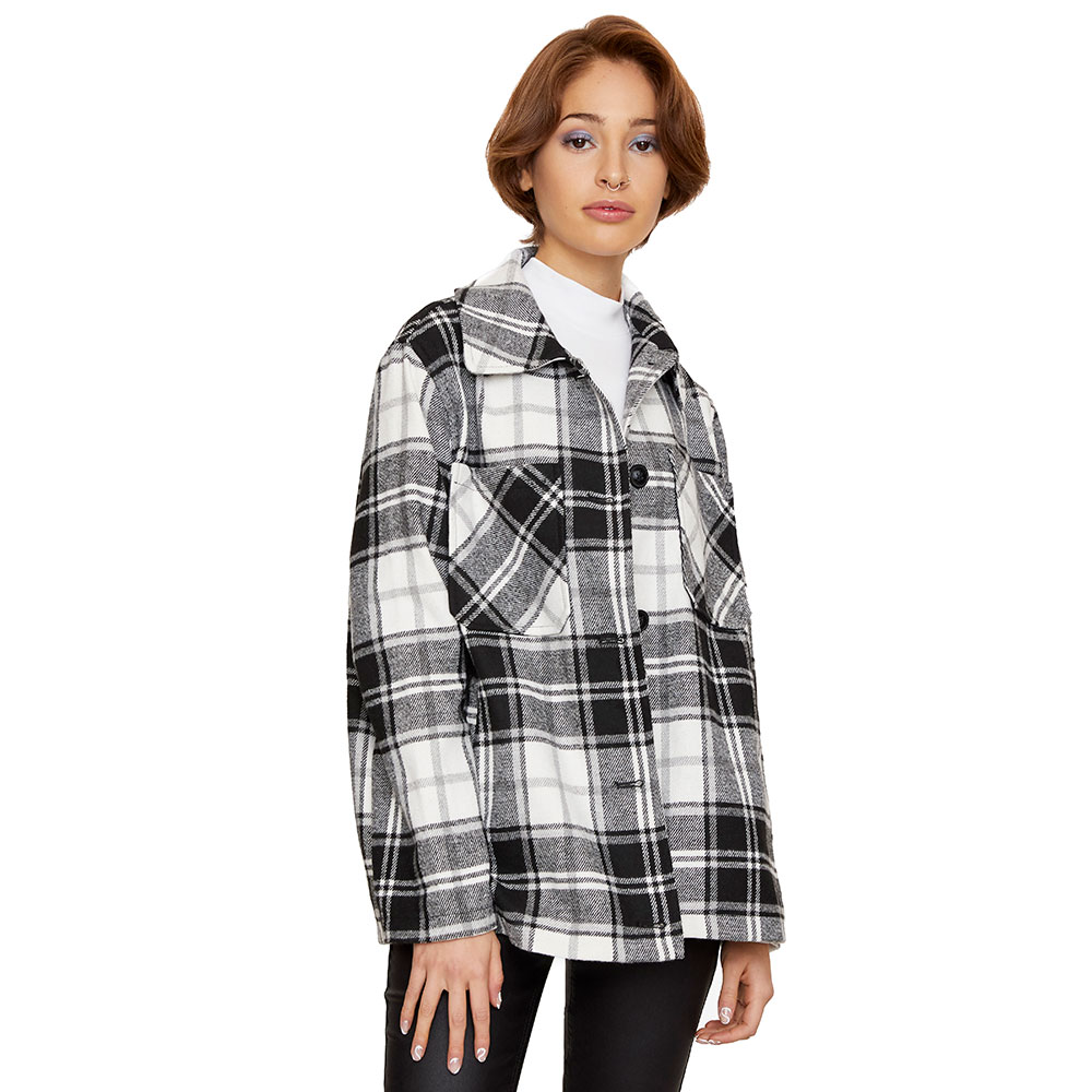 Ripley - SOBRECAMISA NEGRO CHECKS - MUJER