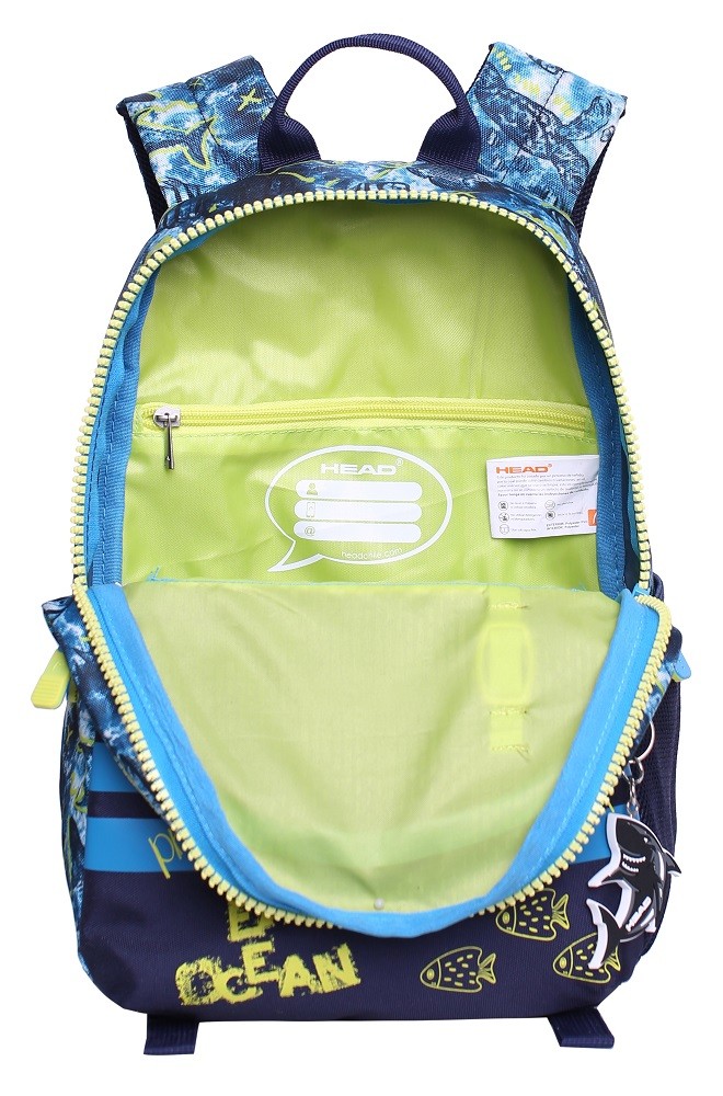 Ripley - MOCHILA NIÑO BIONICA AZUL TIBURÓN HEAD