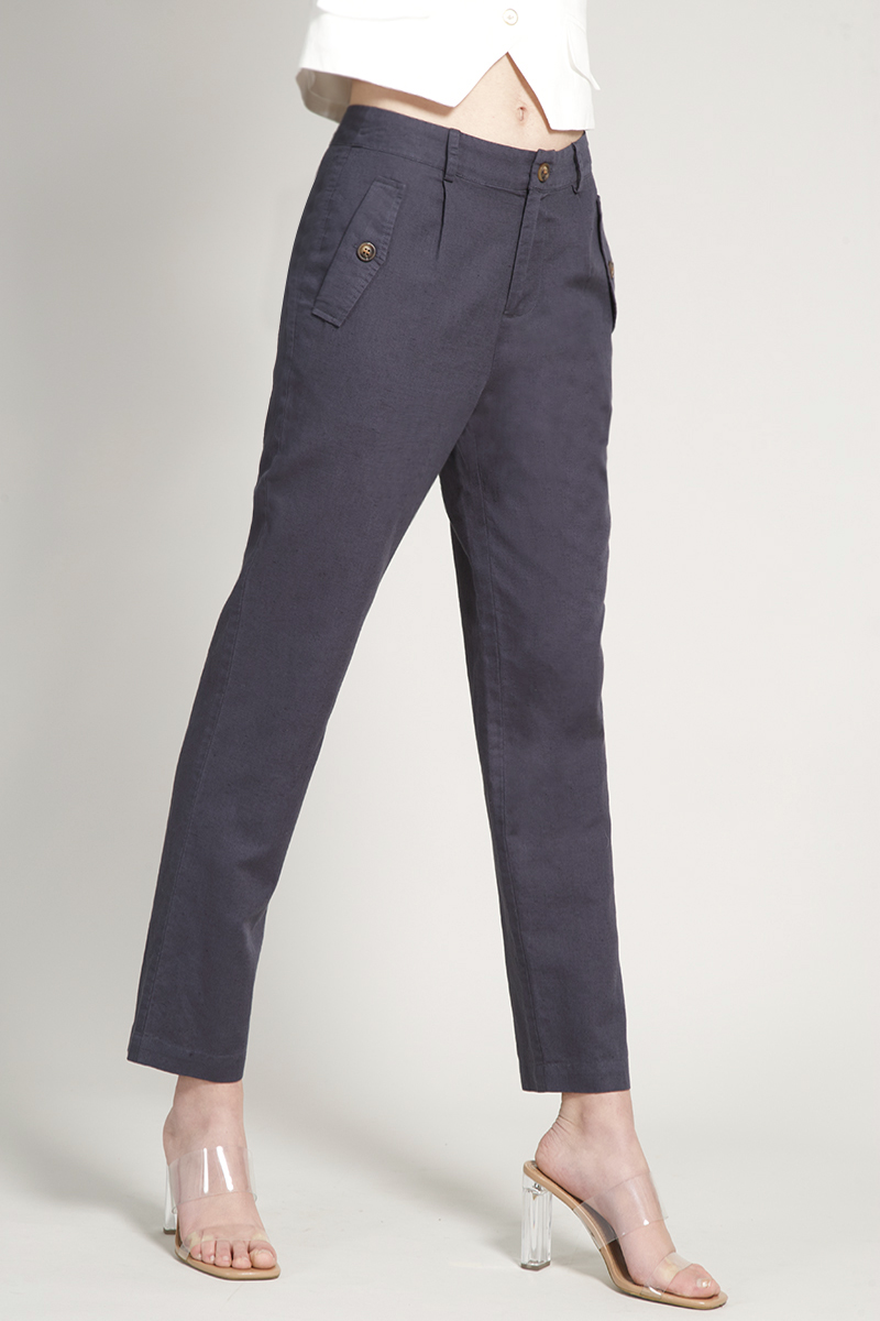 Ripley - PANTALON SASTRE LINO VISCOSA AZUL MARINO LIOLA
