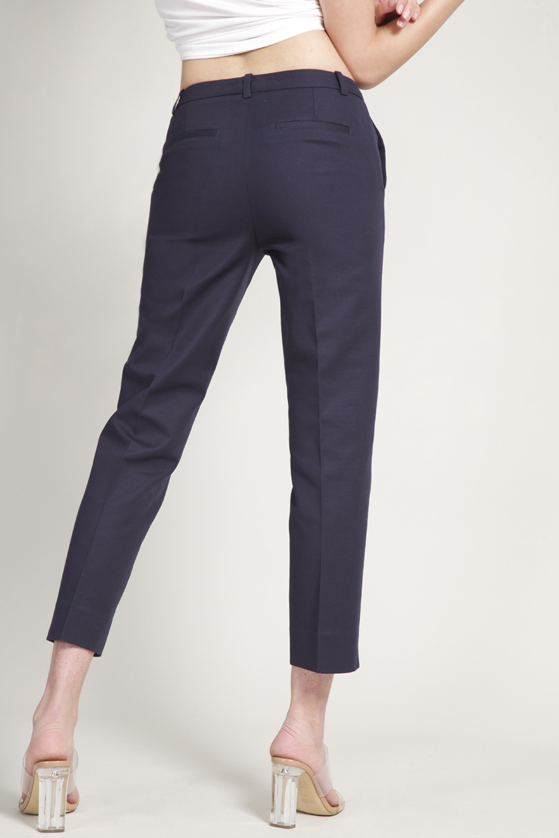 Ripley - PANTALON SASTRE GABARDINA FALLA AZUL MARINO LIOLA