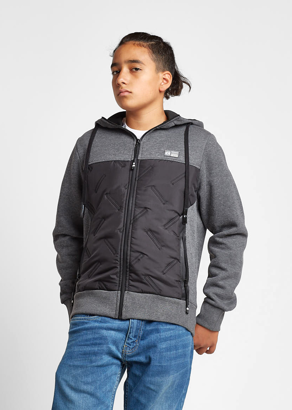 TEEN POLERON SPECIAL HOLES NEGRO GANGSTER - 1
