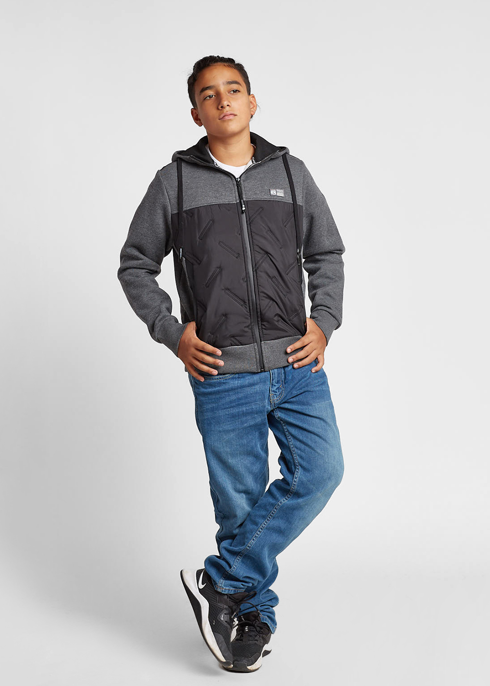 TEEN POLERON SPECIAL HOLES NEGRO GANGSTER - 4