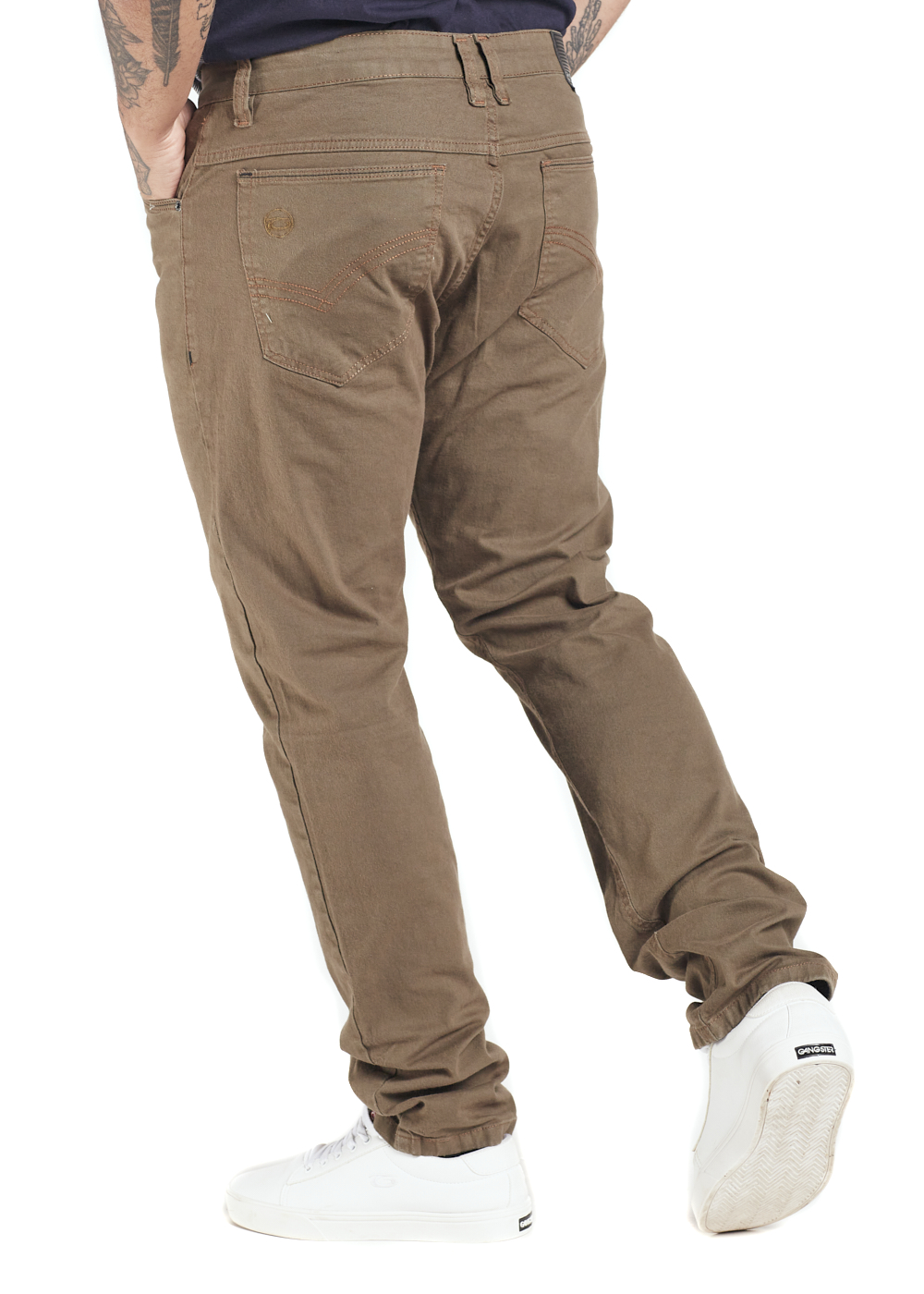 Pantalones | Pantalón ajustado de sarga de algodón elástica - COLMO Verde  Caqui | Max\u0026Co. Mujer « Maria Boncori