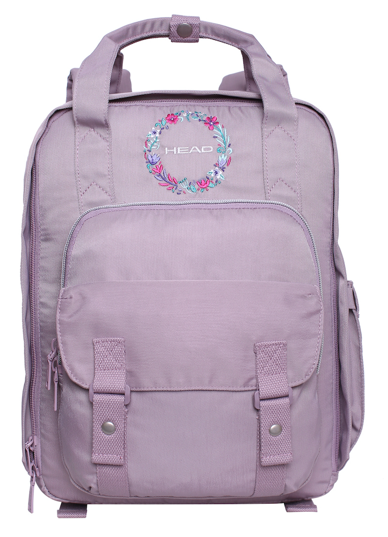 Ripley - MOCHILA MUJER ALPHA 20 BORDADO LILA HEAD