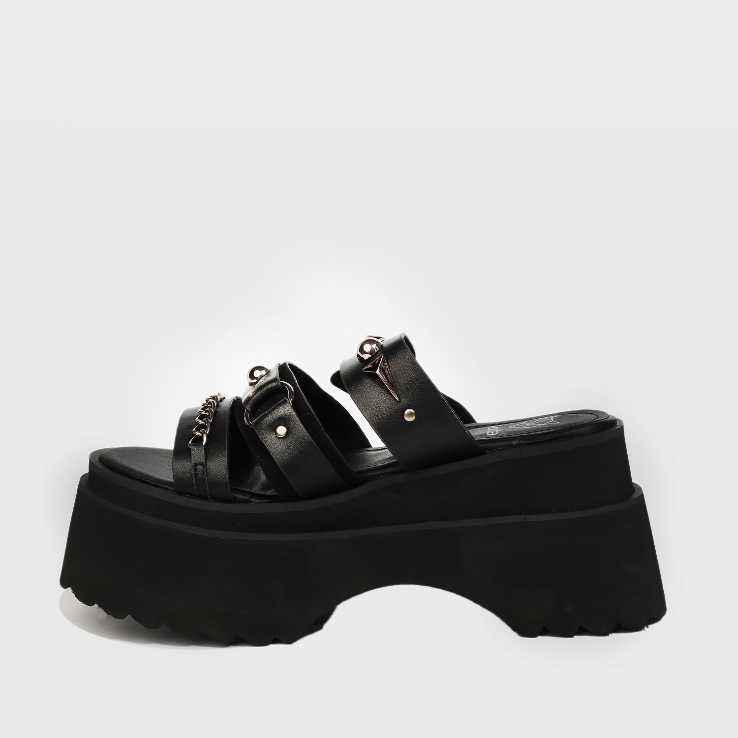 Ripley - SANDALIA PLATAFORMA NEGRA 15240