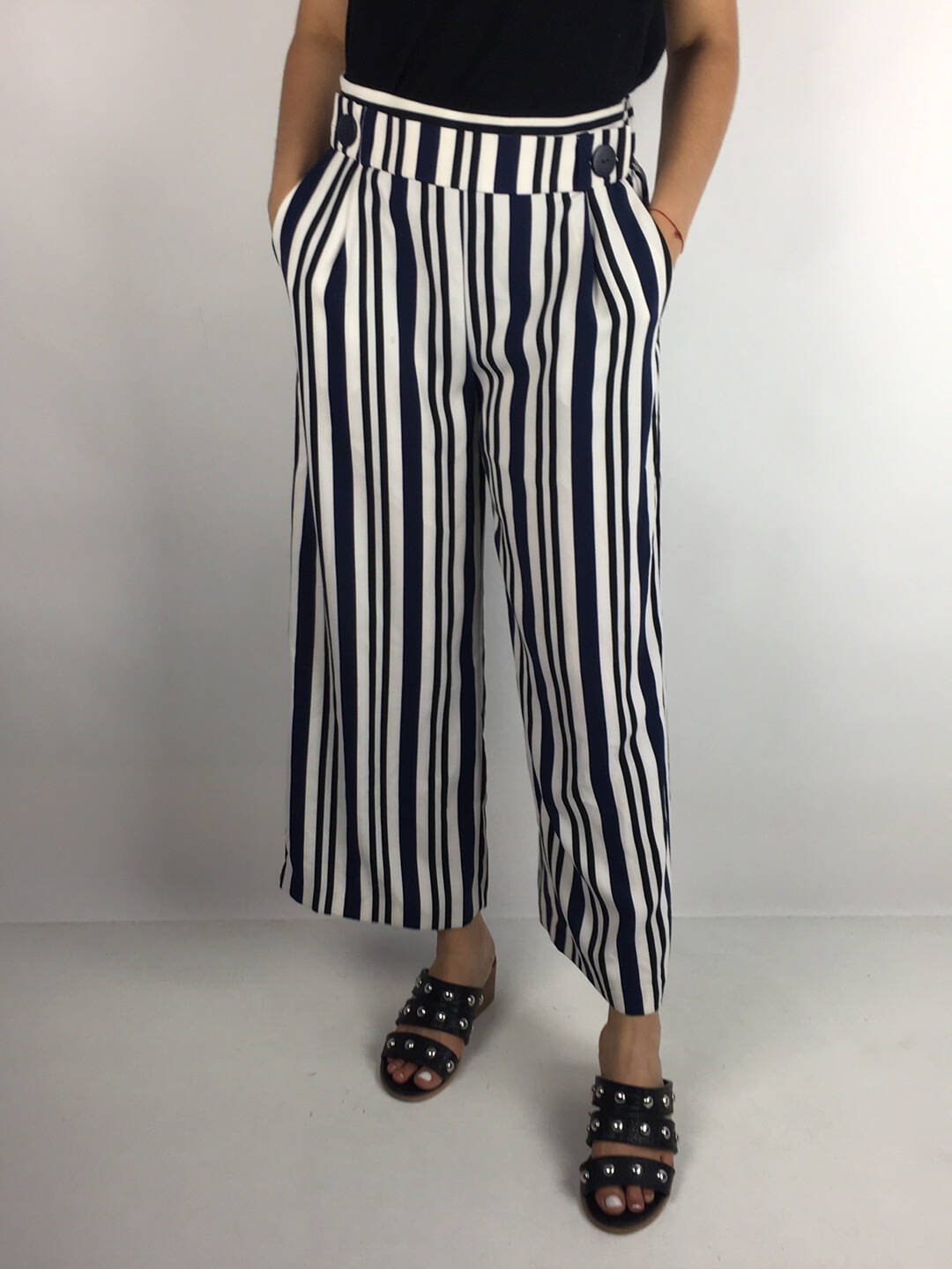Ripley - PANTALÓN ZARA S BEIGE RAYAS