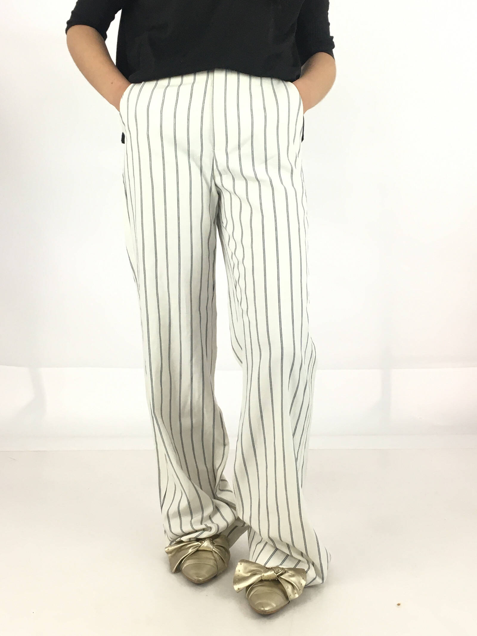 Ripley - PANTALÓN ZARA S BLANCO RAYAS