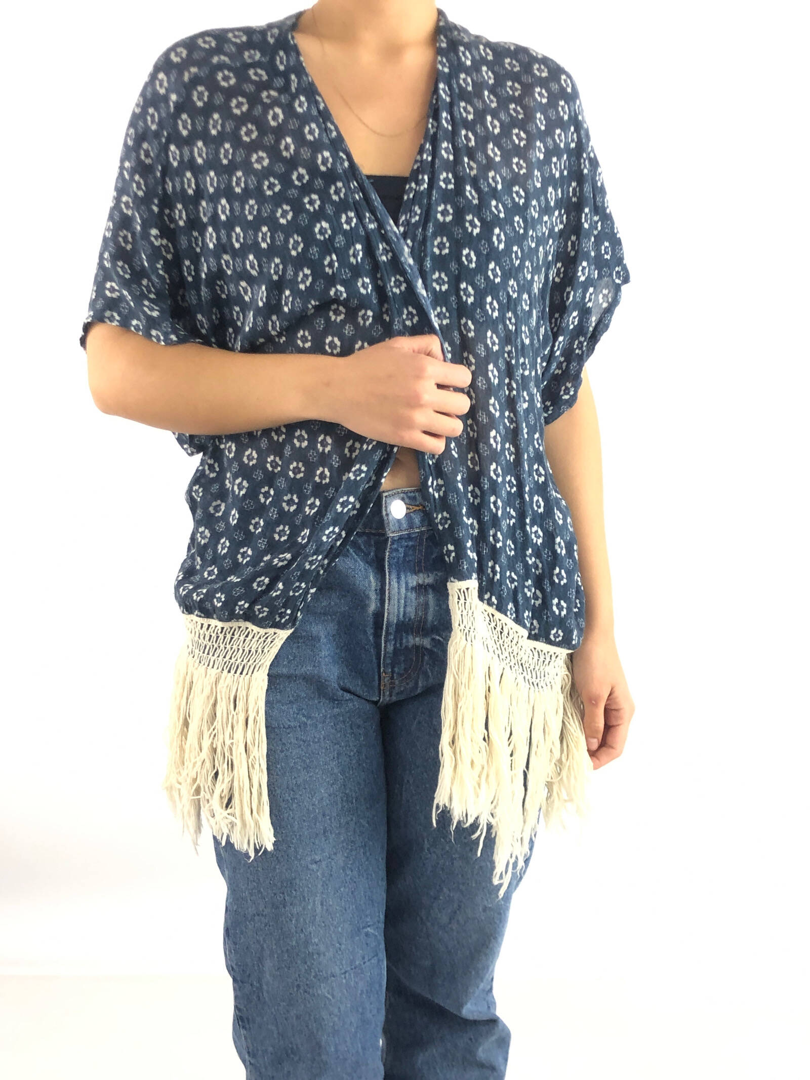 Ripley - CHALECO ZARA S AZUL CUADROS