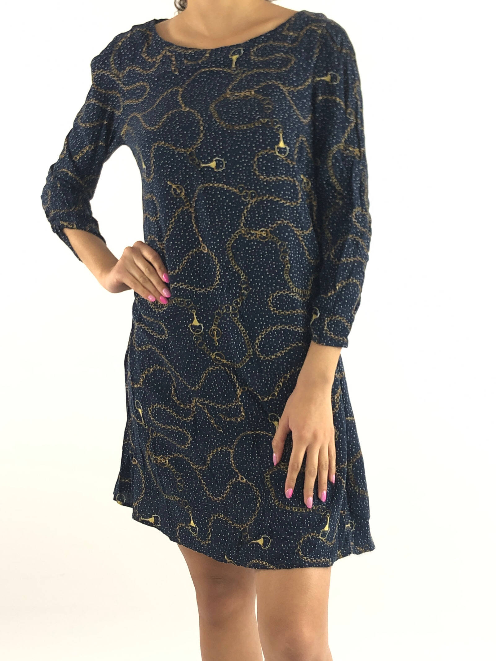 Ripley - VESTIDO SPRINGFIELD 38 AZUL FLORES
