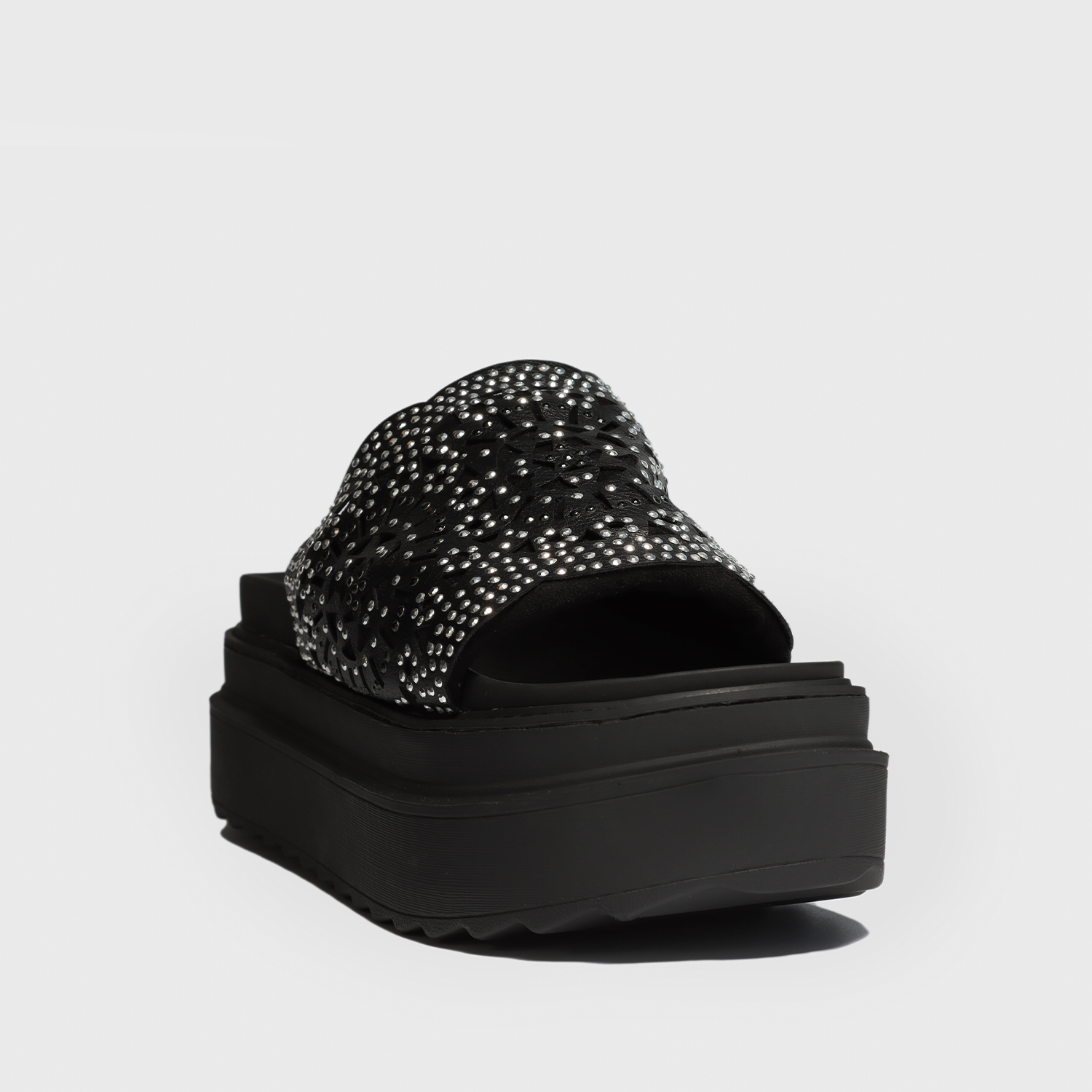 Ripley - SANDALIA PLATAFORMA NEGRA 25230