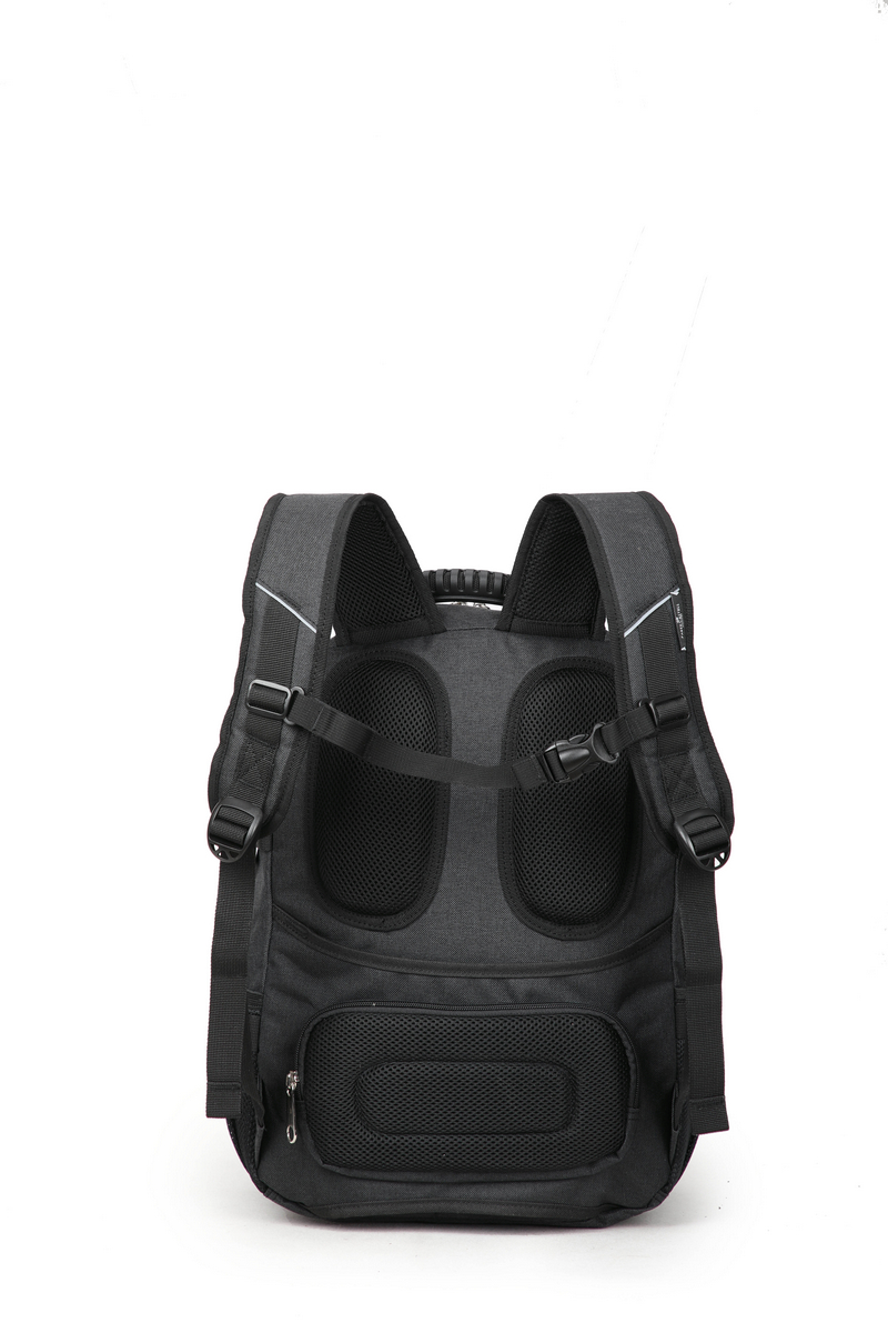 Ripley - MOCHILA WANDERER 29L - NEGRO / LINEAS AZUL