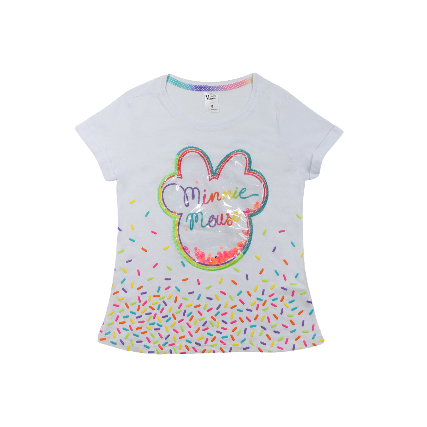 Ripley - POLERA NIÑA MINNIE ARCOIRIS BLANCO DISNEY