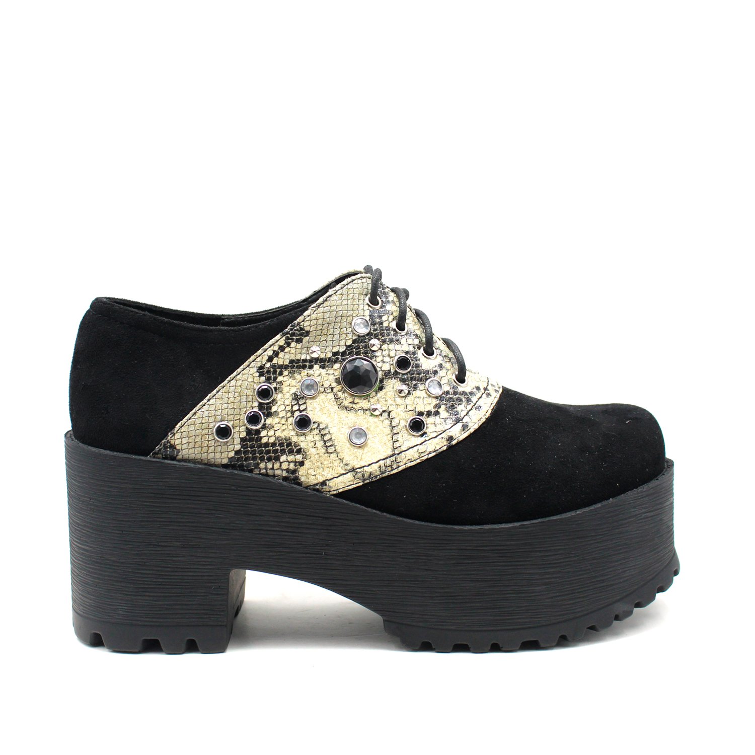 Ripley - ZAPATO NEGRO ANIMAL PRINT C5542