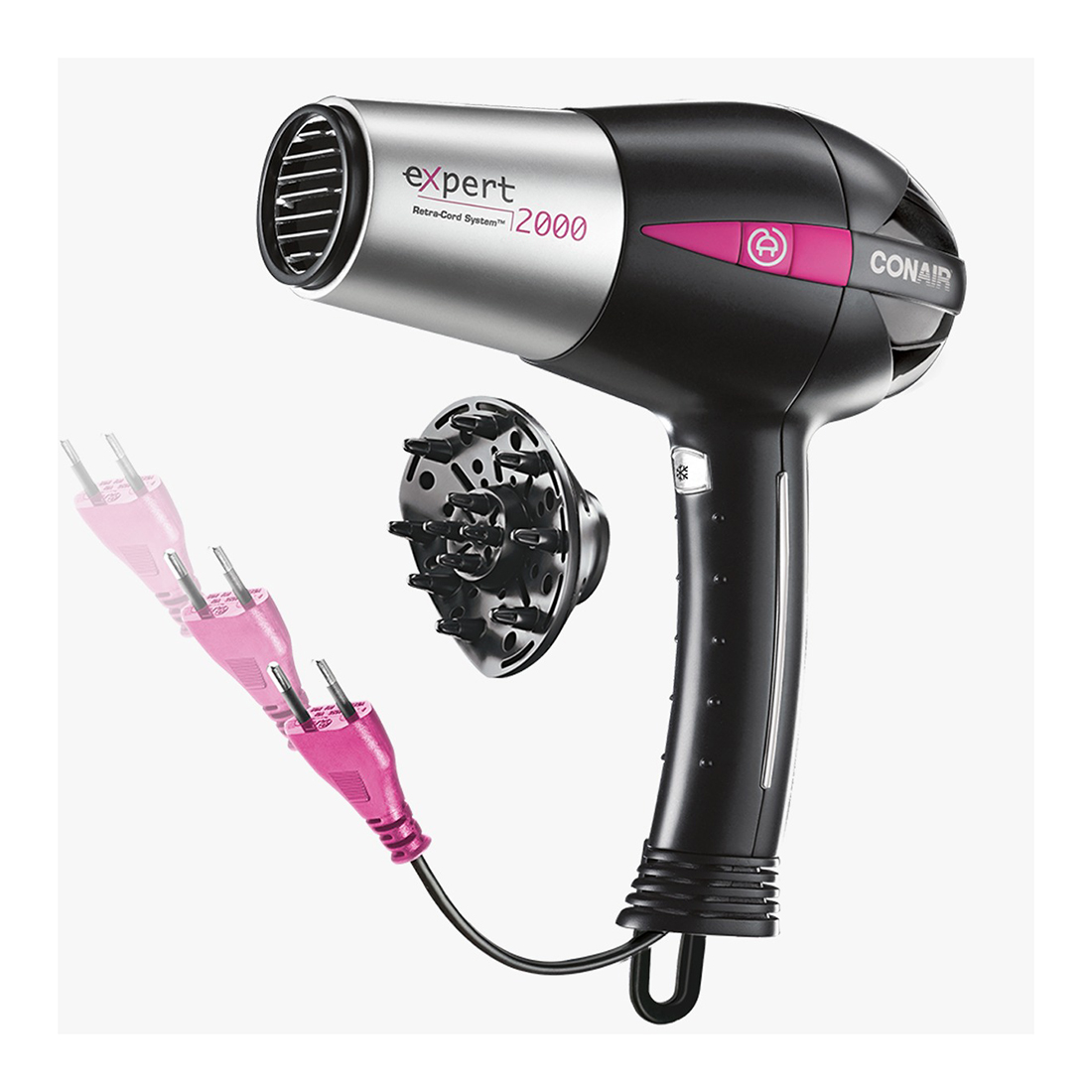 Ripley - SECADORA CON CABLE RETRÁCTIL CONAIR D171 GRIS .