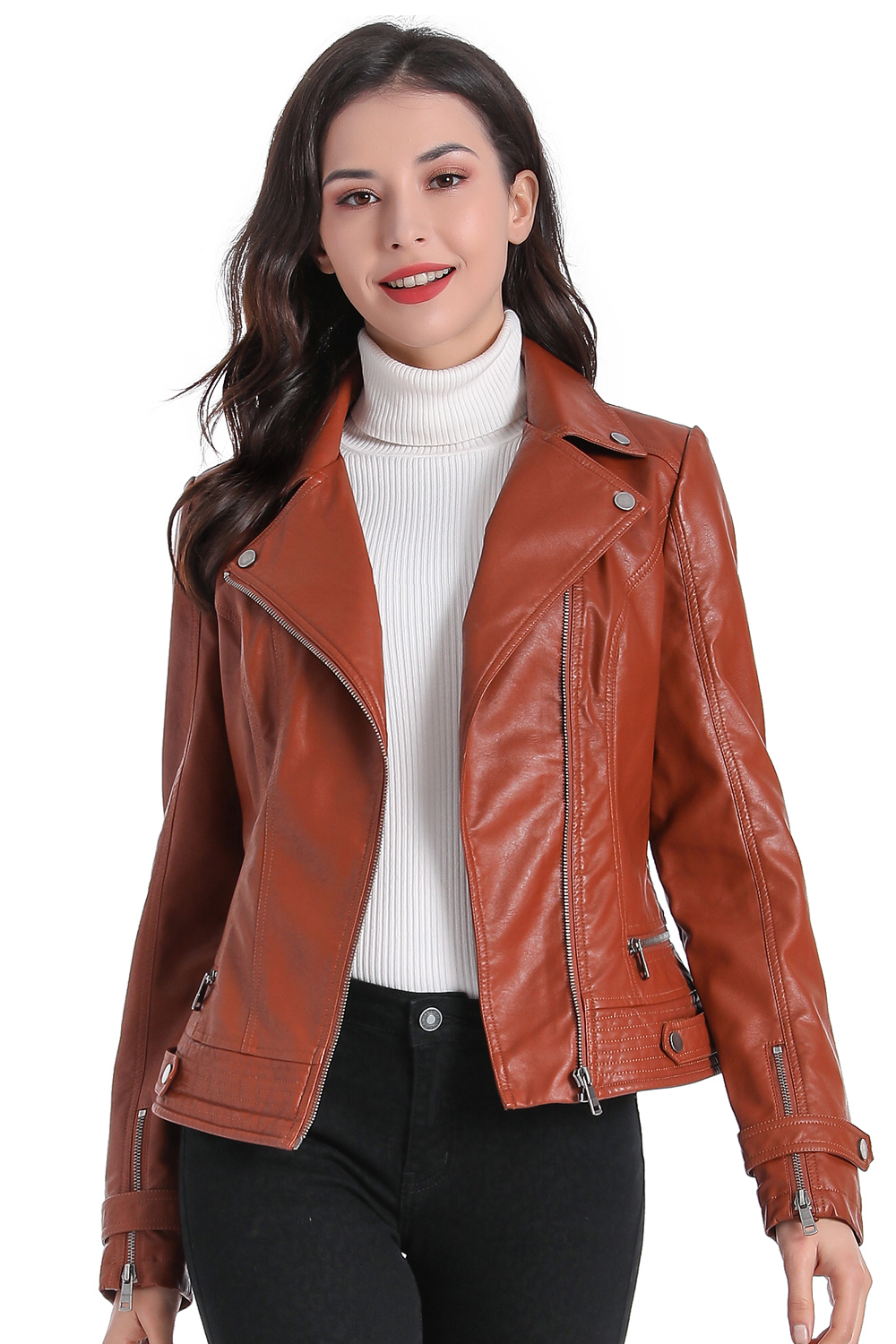 Ripley - CHAQUETA ECOCUERO CHF48 NEGRO