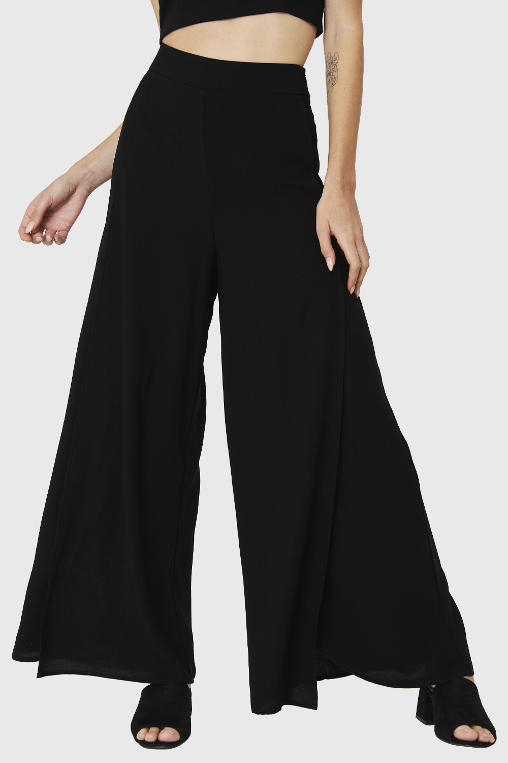 Ripley - PANTALÓN PALAZZO NEGRO NICOPOLY