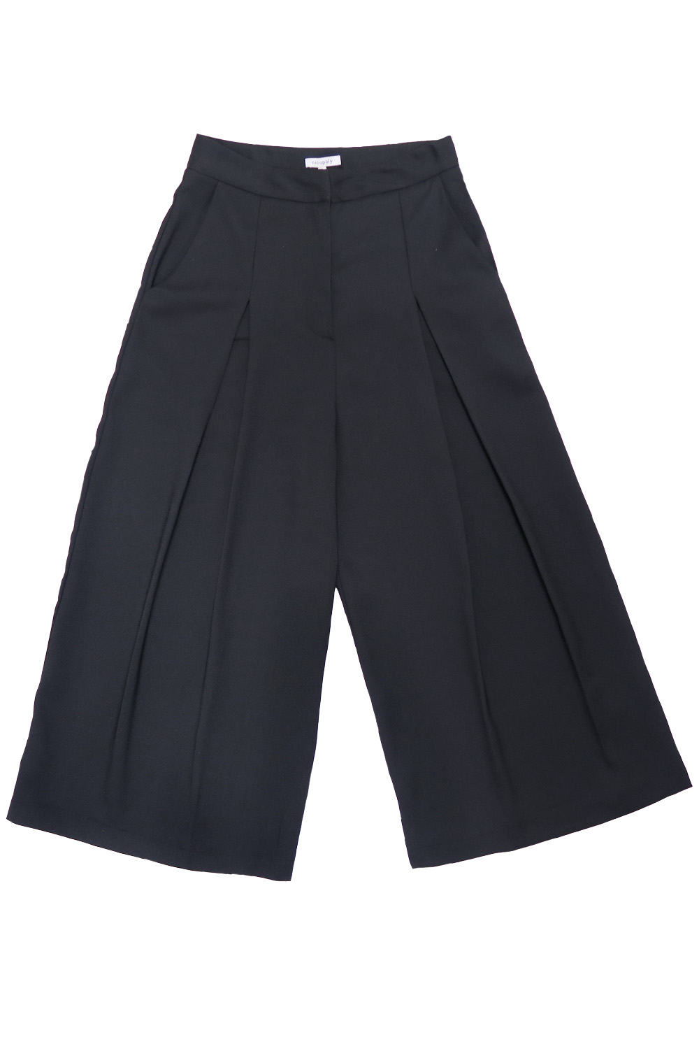 Ripley - PANTALÓN PALAZZO CORTO NEGRO NICOPOLY