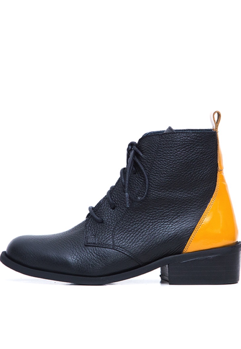Ripley - BOTINES CUERO PINTOJA C6 NEGRO MOSTAZA GIANI DAFIRENZE
