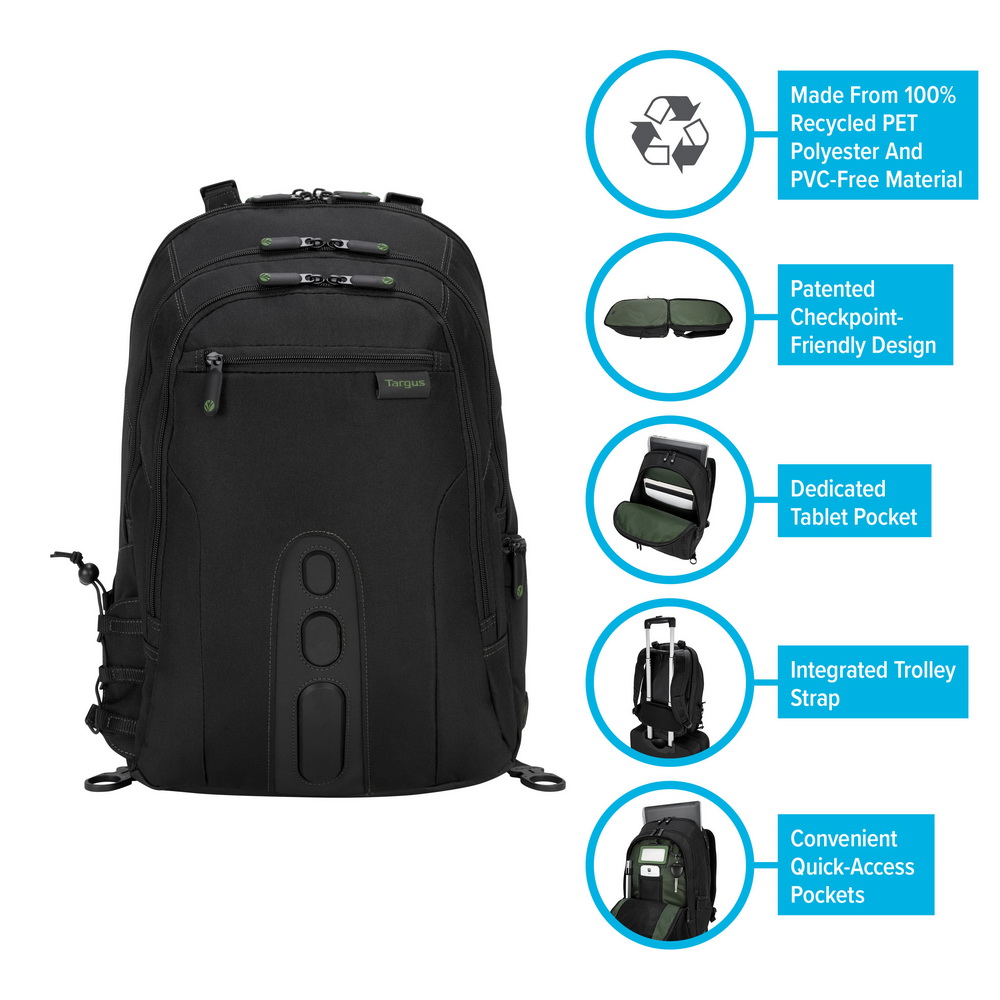 Ripley - MOCHILA TARGUS 15,6 SPRUCE ECOSMART CHKPT FRIENDLY TBB013