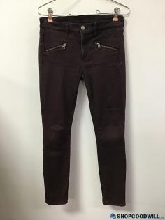Gap 1969 Women’s Turkish Coffee Color Pants With Back Of Leg Zip - Waist Size 24