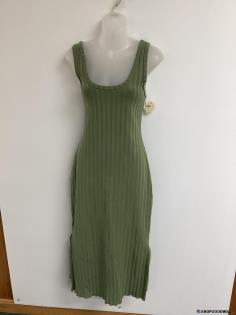 NWT MSRP 44.95 OFFLINE by Aerie Women's Sleeveless Ribbed Midi Dress, Green, Siz