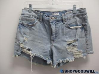 EUC Sofia Jeans Faded Blue 5 Pocket Cutoff Distressed Denim Jean Shorts Women 6