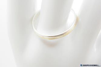 2.3g 925/14K Gold Plated K.lili 707 Trademark Grooved Satin Finish Ring Size 12