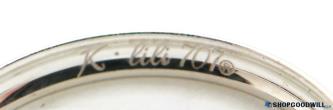 1.5g 925 Sterling Silver K.lili 707 Trademark Thinner Concave Ring Size 12