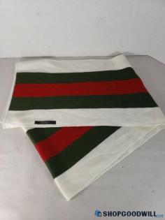 Gucci Striped Scarf - Red, Green, and White