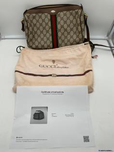 Gucci Vintage Monogram Shoulder Bag with Certificate of Authenticity