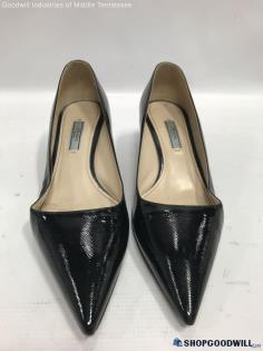 Prada Women's Black Leather Pointed Toe Pumps Size 10 W/ COA