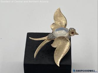 Vintage Crown Trifari Jelly Belly Swallow Bird Brooch 21.66g