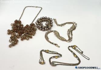 Limited & Unbranded Layering Necklaces & Faux Pearl Bracelet 171.1g