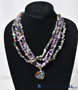 Novadab Layered Beaded Pendant Necklace