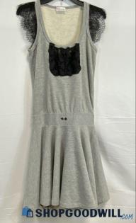 RED by Valentino Gray Drop Waist Dress Women's - Size 8