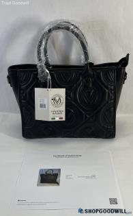 Valentino Orlandi Black Faux Leather Purse Made in Italy w/C.O.A.