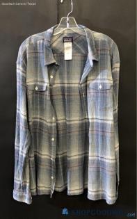 Size XL Women Patagonia Blue/White Plaid Pants