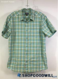 PATAGONIA Blue/Navy Short Sleeve Button Dress Shirt Men - Size L