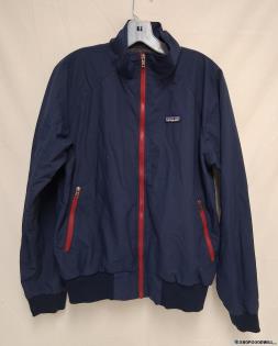 Men's Navy Blue Patagonia Full Zip Jacket with Red Zipper - Size M