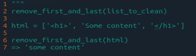 Remove the First and Last Element from a Python List