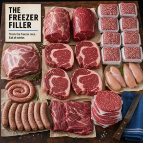 Freezer Filler bundle of beef, pork and chicken