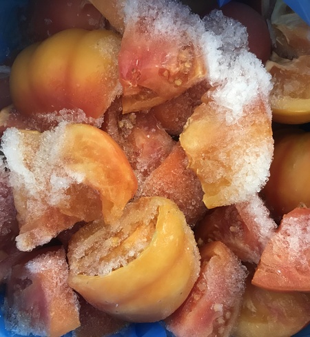 Frozen Tomatoes - bucket