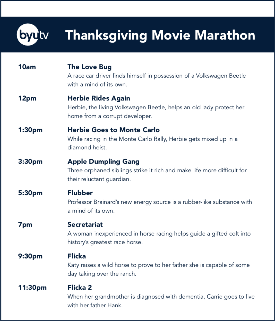 Family Movies in November BYUtv
