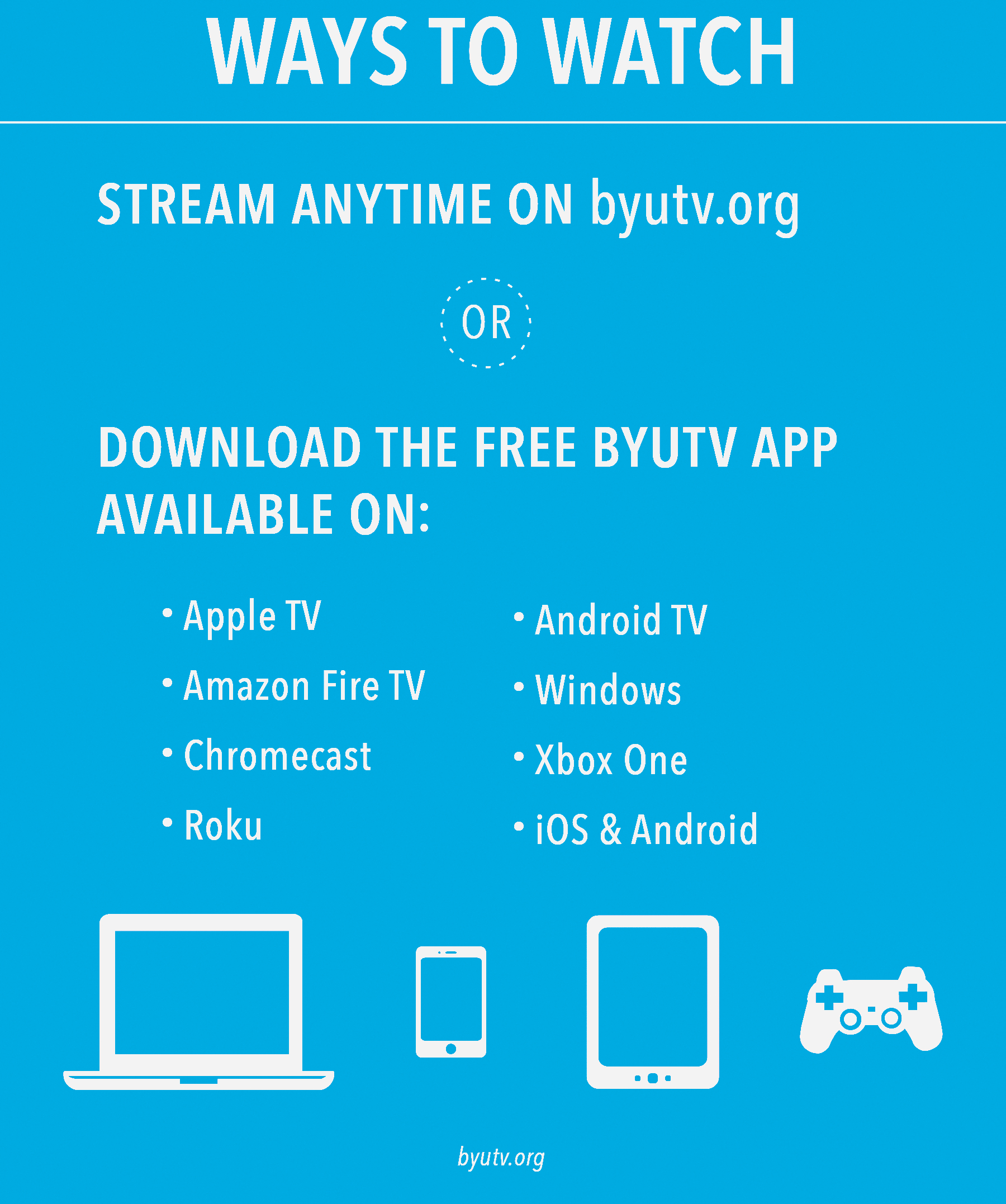 How to Watch BYUtv - BYUtv