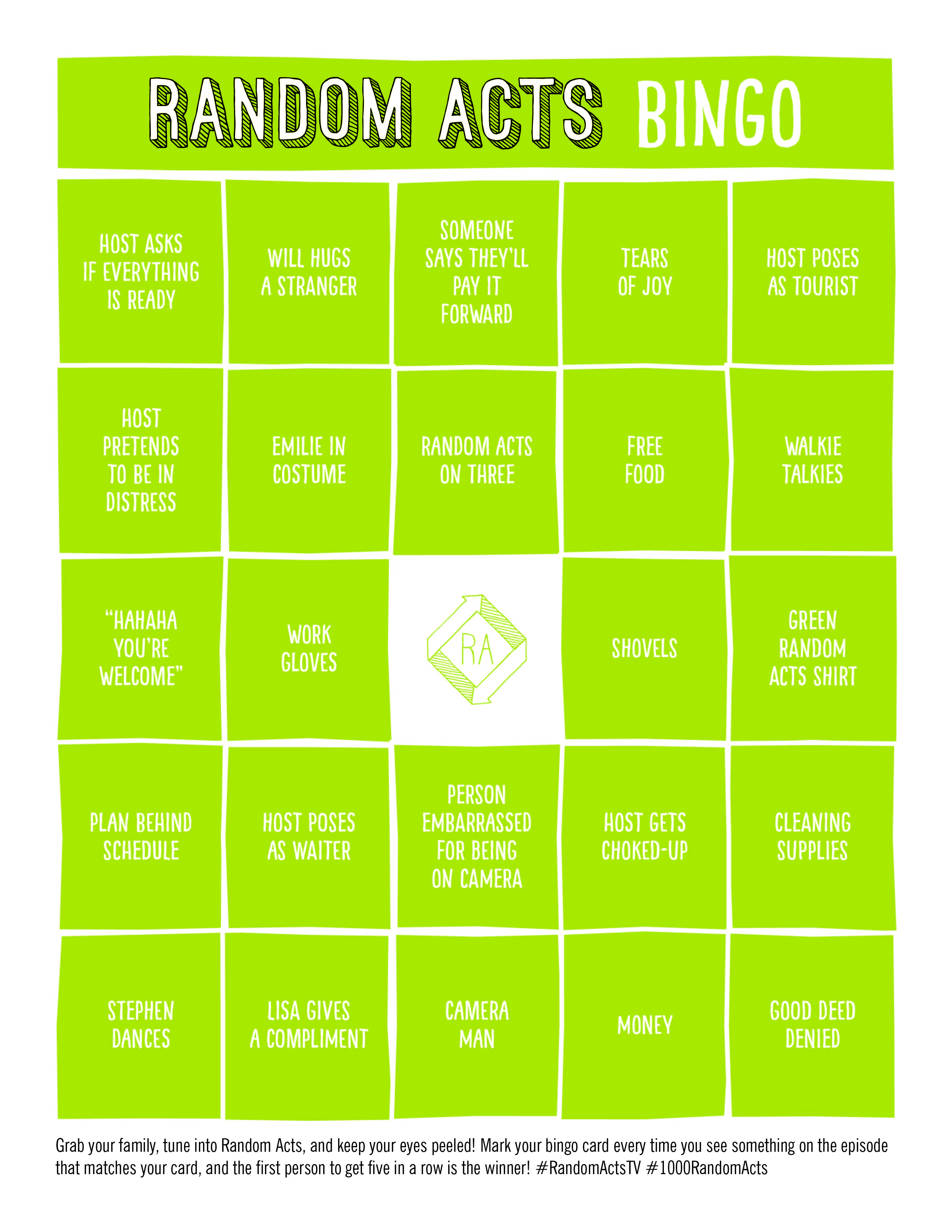 Watch Random Acts and Play Bingo! BYUtv