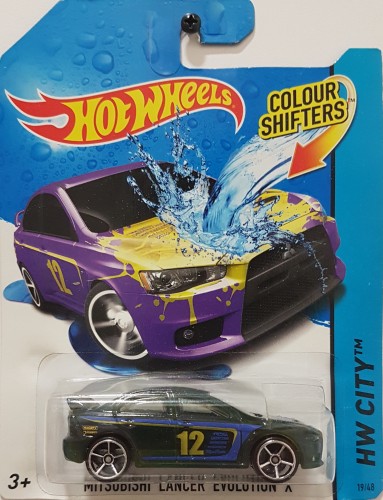 hot wheels mitsubishi lancer evolution x color shifters