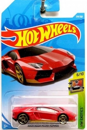 Hot Wheels Mainline Hw Exotics Red Lamborghini Aventador Miura Homage